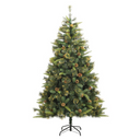 vidaXL Artificial Hinged Christmas Tree with Cones 240 cm