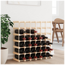 vidaXL Wine Rack for 42 Bottles 68.5x23x68.5 cm Solid Wood Pine