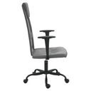 vidaXL Office Chair Grey Mesh Fabric and Faux Leather