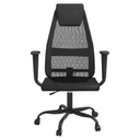 vidaXL Office Chair Black Mesh Fabric and Faux Leather