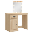 vidaXL Dressing Table with LED Lights Sonoma Oak 90x42x132.5 cm