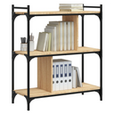 vidaXL Bookcase 3-Tier Sonoma Oak 76x32x88 cm Engineered Wood