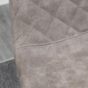 HOMCOM Set Of 2 Bar Stools Vintage Microfiber Cloth Tub Seats Padded Steel Grey