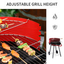  Charcoal Barbecue Grill,  67x51x82cm-Red/Black