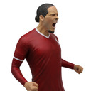 Football’s Finest Virgil Van Dijk Premium 60cm Statue in Red Liverpool Home Kit with Blue Boots on Anfield Turf Base - Officially Licensed Liverpool FC Collectible