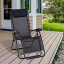  Zero Gravity Chair Adjustable Patio Lounge Chair Recling Seat