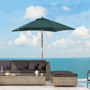 Ousunny 2 x 1.5m Patio Garden Parasol Sunshade Canopy Outdoor Backyard Furniture 6 Ribs - Available in Multiple Colours