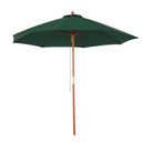 2.5m Wood Garden Parasol Sun Shade Patio Market Umbrella Canopy with Top Vent