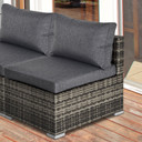 Garden Furniture Rattan Single Sofa with Cushions