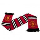 Manchester United FC Jacquard Knit Scarf with Club Crest in Red, White, and Black