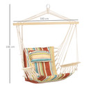 Hanging Hammock Chair Swing Thick Rope Frame Safe Wide Seat