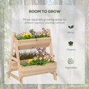 Wood Raised Garden Bed Planter Box with Stand