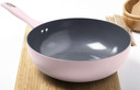 Cermalon Non-Stick Wok Blush Pink