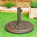 Aspect Heavy Duty 9kg Garden Parasol Base Umbrella Stand Round Floral