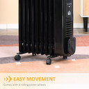 2180W Digital Oil Filled Radiator Portable Electric Heater LED Display Timer
