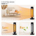 Ceramic Tower Indoor Space Heater w/ 42 � Oscillation Remote Control 8Hrs Timer