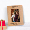 Mummy's First Christmas Wood Picture Frame (6"" x 4"")