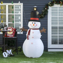 6ft Giant Inflatable Snowman Christmas Decoration with LED Lights in an Outdoor Winter Scene