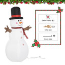 6ft Giant Inflatable Snowman Christmas Decoration with LED Lights