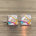 Favourite Place Cufflinks - Silver Finish