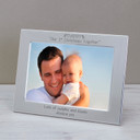 Daddy Our 1st Christmas Together Silver Plated Picture Frame (6"" x 4"")