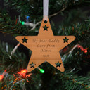 Personalised Star Decoration - Cherrywood