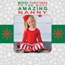 Merry Christmas Photo Upload Coaster Card