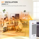 Indoor Space Heater Oscillating Ceramic Heater w/ Adjustable Modes 1000W/2000W