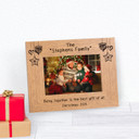Festive Family Name Wood Picture Frame (6"" x 4"")
