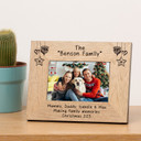 Festive Family Name Wood Picture Frame (6"" x 4"")