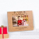 To Daddy On Our First Christmas! Wood Picture Frame (6"" x 4"")