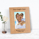 Live Laugh Love Wood Picture Frame (6"" x 4"")