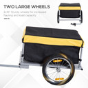 Steel Frame Bike Cargo Trailer Storage Cart Yellow