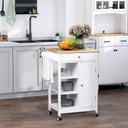 MDF Kitchen Storage Trolley White