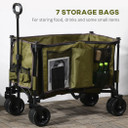 Folding Garden Trolley Collapsible Camping Trolley Steel Frame Oxford Fabric