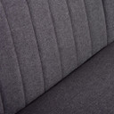 Modern Double Seat Sofa Loveseat Couch Padded Linen Wood Legs, Dark Grey