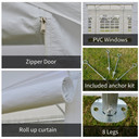 20 x 10  Car Tent Outdoor Car Canopy Shelter Water-Resistant Sidewall White