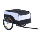 Bicycle Cargo Trailer Cover Black White Bike in Steel Frame Cover & Hitch Bike