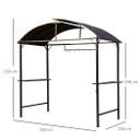 Gazebo Marquee Canopy Awning Shelter Garden Patio BBQ Tent Grill Black