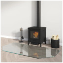 Fireplace Glass Plate Hexagon 120x60 cm