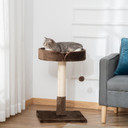 Small Cat Tree for Indoor Cats W/ Sisal Scratching Post Bed Cushion Toy Pawhut