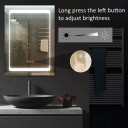 Bathroom LED Lighted Mirror Cabinet Wall-mount with Storage Shelves Touch Switch