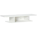 Floating TV Unit Stand Wall Mount Media Console with Storage Shelf, White