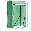 100x50x150cm PVC Grid Cover Steel Frame Greenhouse Green