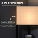 Corner Floor Lamp with Shelves, Modern Standing Lamps for Living Room Bedroom