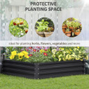 Raised Garden Bed Gardner Frame Outdoor Planter Kit Flower Vegetables Grey