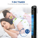 Tower Fan, 3 Speed 3 Mode, Timer, Oscillation, Controller, Black with 9 Setting