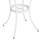 Outsunny 3PCs Garden Bistro Set Cast Aluminium Round Table with 2 Chairs White