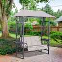 Outsunny Outdoor Garden 2 Seater Canopy Swing Seat Porch Loveseat Hammock Chair