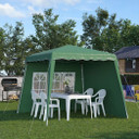 2.4 x 2.4m UV50+ Pop Up Gazebo Canopy Tent with Carry Bag, Green